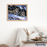paint by numbers | Wolves in Winter | advanced animals wolves | FiguredArt