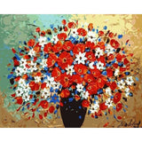 paint by numbers | Flowers tricolor | flowers intermediate | FiguredArt