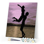 paint by numbers | Lovers on the Beach at Night | easy romance | FiguredArt
