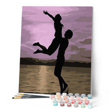 Load image into Gallery viewer, paint by numbers | Lovers on the Beach at Night | easy romance | FiguredArt