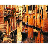 paint by numbers | Gondolas in Venice | cities intermediate | FiguredArt