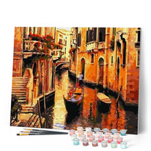 Load image into Gallery viewer, paint by numbers | Gondolas in Venice | cities intermediate | FiguredArt