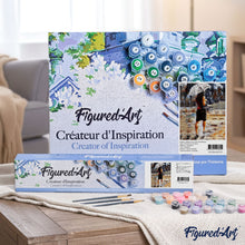 Load image into Gallery viewer, paint by numbers | Woman rushing in the Rain | advanced romance | FiguredArt