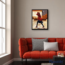 Load image into Gallery viewer, paint by numbers | Woman holding her hat | intermediate romance | FiguredArt