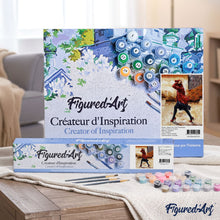 Load image into Gallery viewer, paint by numbers | Woman holding her hat | intermediate romance | FiguredArt