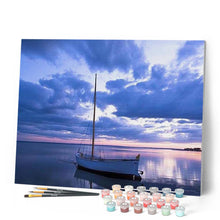 Load image into Gallery viewer, paint by numbers | Boat after the Storm | intermediate landscapes ships and boats | FiguredArt