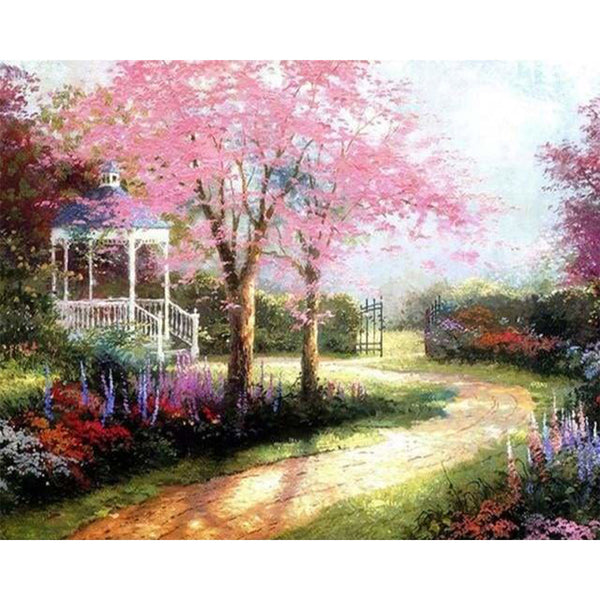 paint by numbers | Flowery path | advanced landscapes | FiguredArt