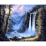 paint by numbers | Waterfall view | advanced landscapes | FiguredArt