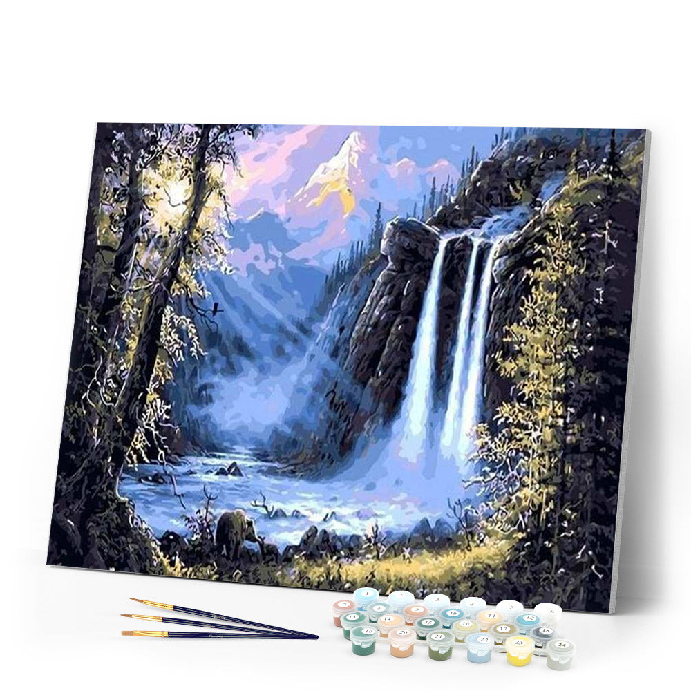 paint by numbers | Waterfall view | advanced landscapes | FiguredArt