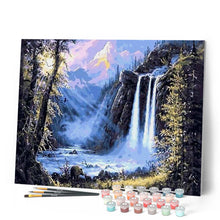 Load image into Gallery viewer, paint by numbers | Waterfall view | advanced landscapes | FiguredArt
