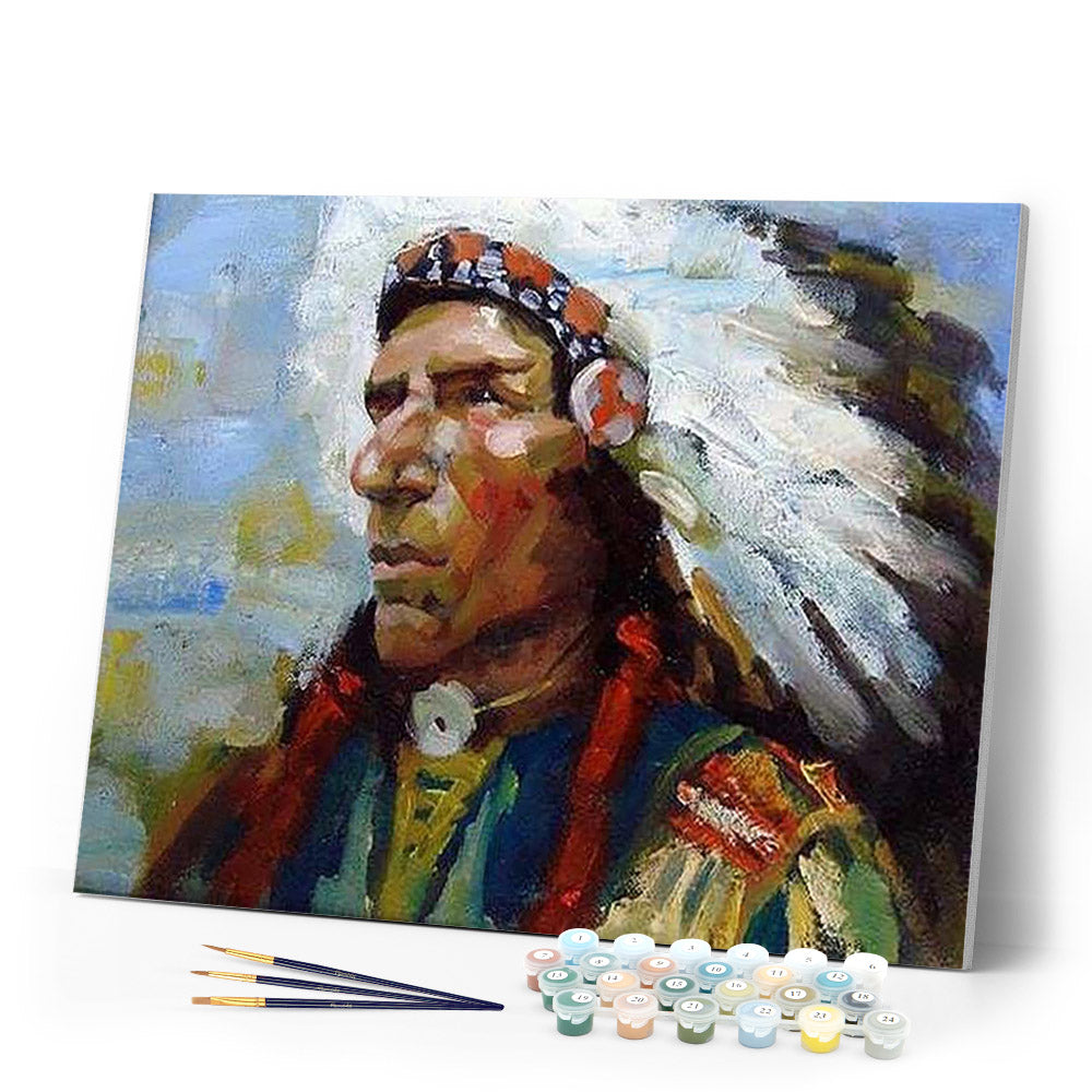 paint by numbers | Indian leader | advanced world | FiguredArt