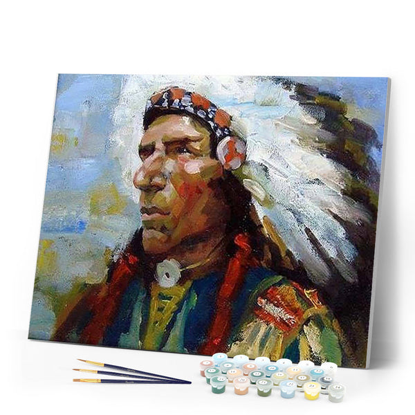 paint by numbers | Indian leader | advanced world | FiguredArt