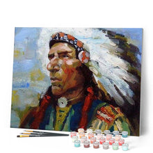Load image into Gallery viewer, paint by numbers | Indian leader | advanced world | FiguredArt