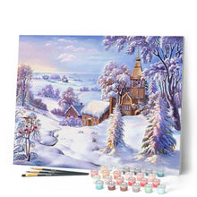 Load image into Gallery viewer, paint by numbers | Winter Village | easy landscapes | FiguredArt