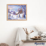 paint by numbers | Winter Village | easy landscapes | FiguredArt