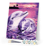 paint by numbers | Dolphins Forever Together | animals dolphins easy | FiguredArt