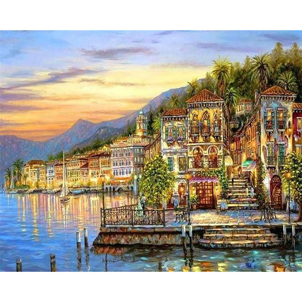 paint by numbers | Lake in Italy | advanced landscapes | FiguredArt