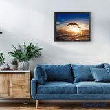 paint by numbers | Jumping Dolphin | advanced animals dolphins landscapes | FiguredArt