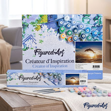 Load image into Gallery viewer, paint by numbers | Jumping Dolphin | advanced animals dolphins landscapes | FiguredArt