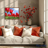 paint by numbers | Red Tulips | beginners easy flowers | FiguredArt