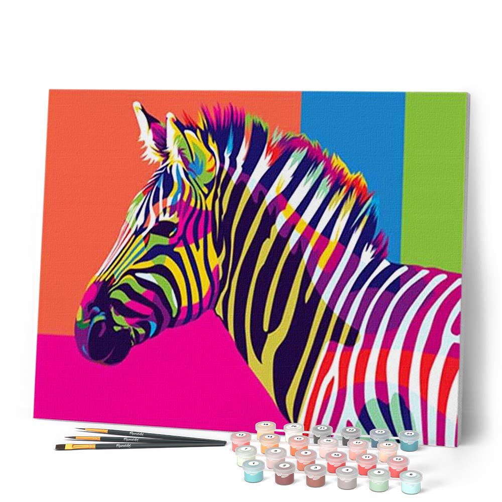 絵画 Zebrappy Pop Art Zebra – Figured'Art