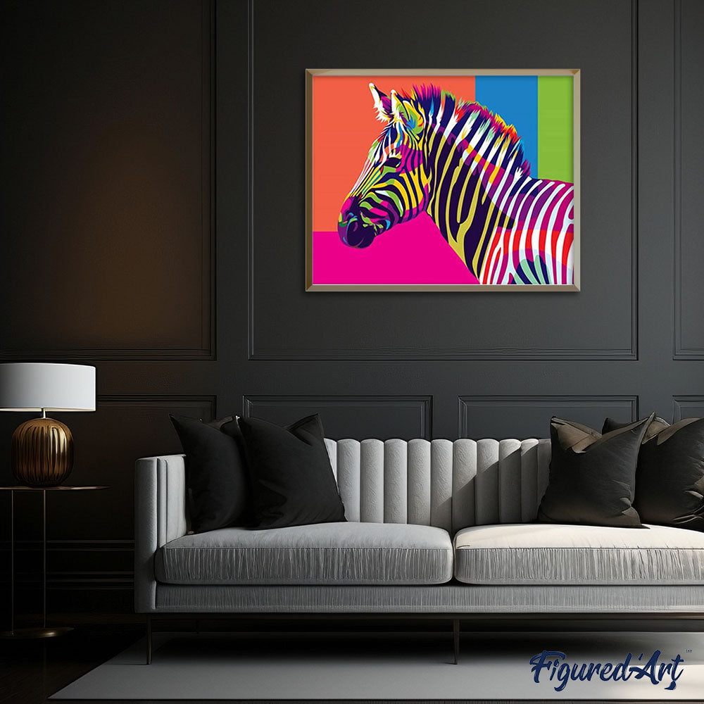 絵画 Zebrappy Laughing Zebra | Wildlife Pastel Art