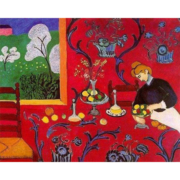 paint by numbers | Red decoration | intermediate kitchen | FiguredArt