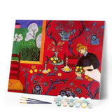 paint by numbers | Red decoration | intermediate kitchen | FiguredArt