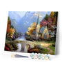 paint by numbers | Small Church near the River | advanced landscapes | FiguredArt