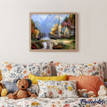 Load image into Gallery viewer, paint by numbers | Small Church near the River | advanced landscapes | FiguredArt