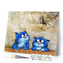 Paint by numbers | Small blue cats | animals cats advanced | Figured'Art