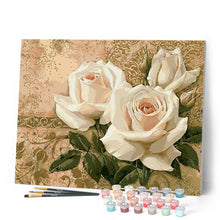 Load image into Gallery viewer, Paint by numbers | Three white flowers | flowers intermediate | Figured'Art
