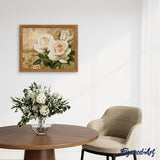 Paint by numbers | Three white flowers | flowers intermediate | Figured'Art