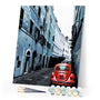 Paint by numbers | The Red car | intermediate cities cars and motos | Figured'Art