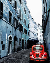 Load image into Gallery viewer, Paint by numbers | The Red car | intermediate cities cars and motos | Figured'Art