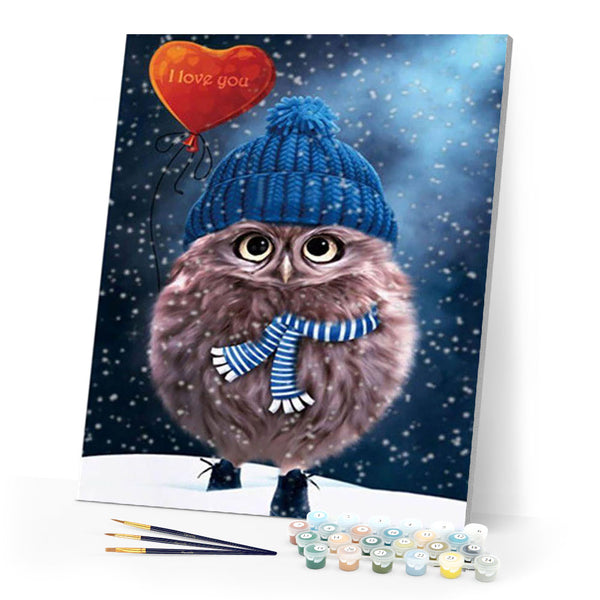 Paint by numbers | Owl I love you | animals owls intermediate | Figured'Art