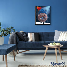 Load image into Gallery viewer, Paint by numbers | Owl I love you | animals owls intermediate | Figured'Art