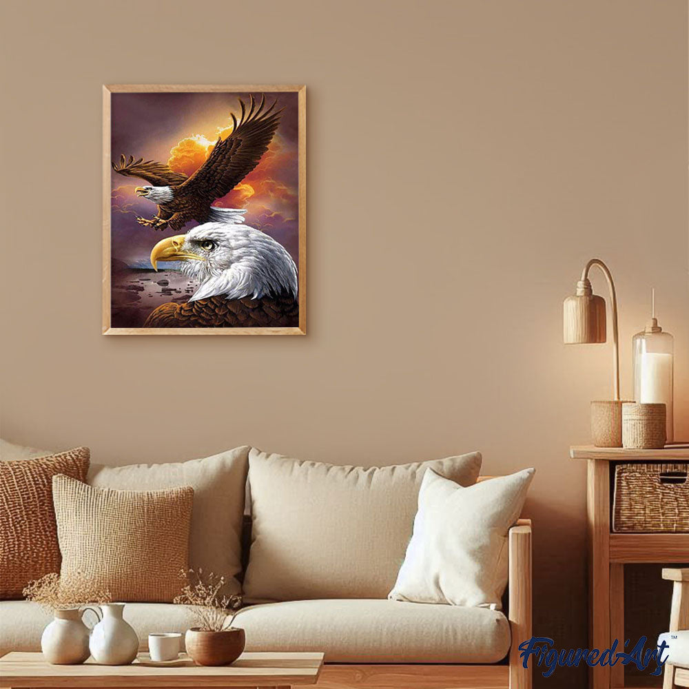 Paint by numbers | The American Eagle | eagles animals intermediate birds | Figured'Art