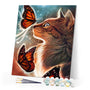 Paint by numbers | Cat and Butterflies | animals cats advanced butterflies | Figured'Art