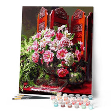 Load image into Gallery viewer, paint by numbers | Flowers and Chinese style interior | advanced flowers | FiguredArt