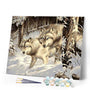 paint by numbers | Two Wolves in the Snow | advanced animals wolves | FiguredArt