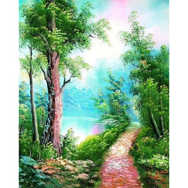 paint by numbers | Dreamlike trail | advanced landscapes trees | FiguredArt