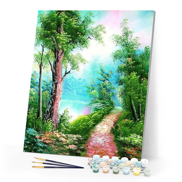 paint by numbers | Dreamlike trail | advanced landscapes trees | FiguredArt