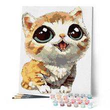 Load image into Gallery viewer, paint by numbers | Cat with big eyes | animals cats easy | FiguredArt