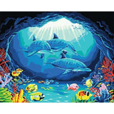 paint by numbers | Dolphins ride | animals dolphins easy | FiguredArt