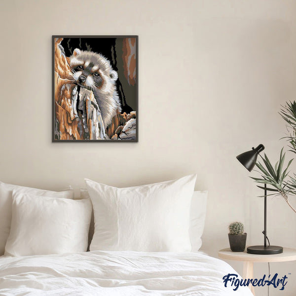 paint by numbers | Little Raccoon | animals easy raccoons | FiguredArt