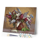paint by numbers | Lilacs in a Vase | flowers intermediate | FiguredArt