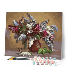 Load image into Gallery viewer, paint by numbers | Lilacs in a Vase | flowers intermediate | FiguredArt