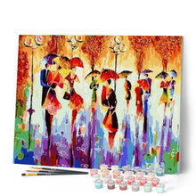 Load image into Gallery viewer, paint by numbers | Dancers in the Rain | abstract advanced | FiguredArt