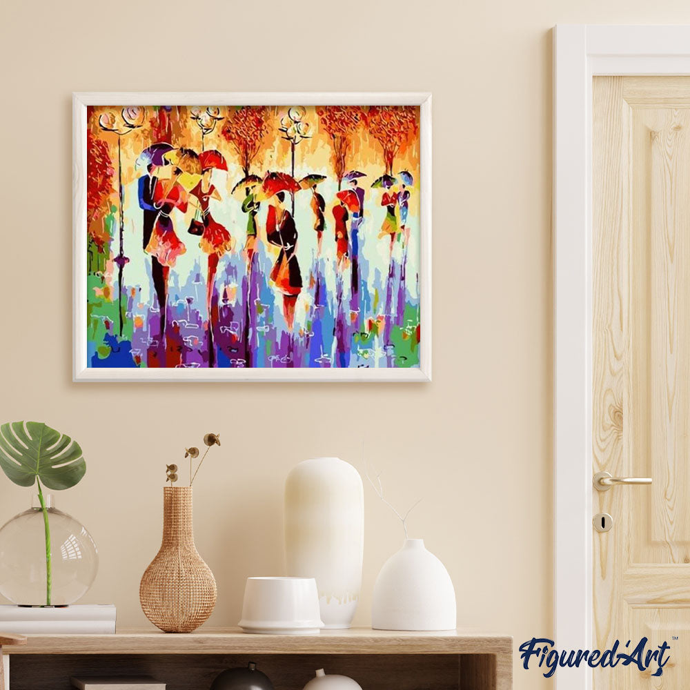 paint by numbers | Dancers in the Rain | abstract advanced | FiguredArt